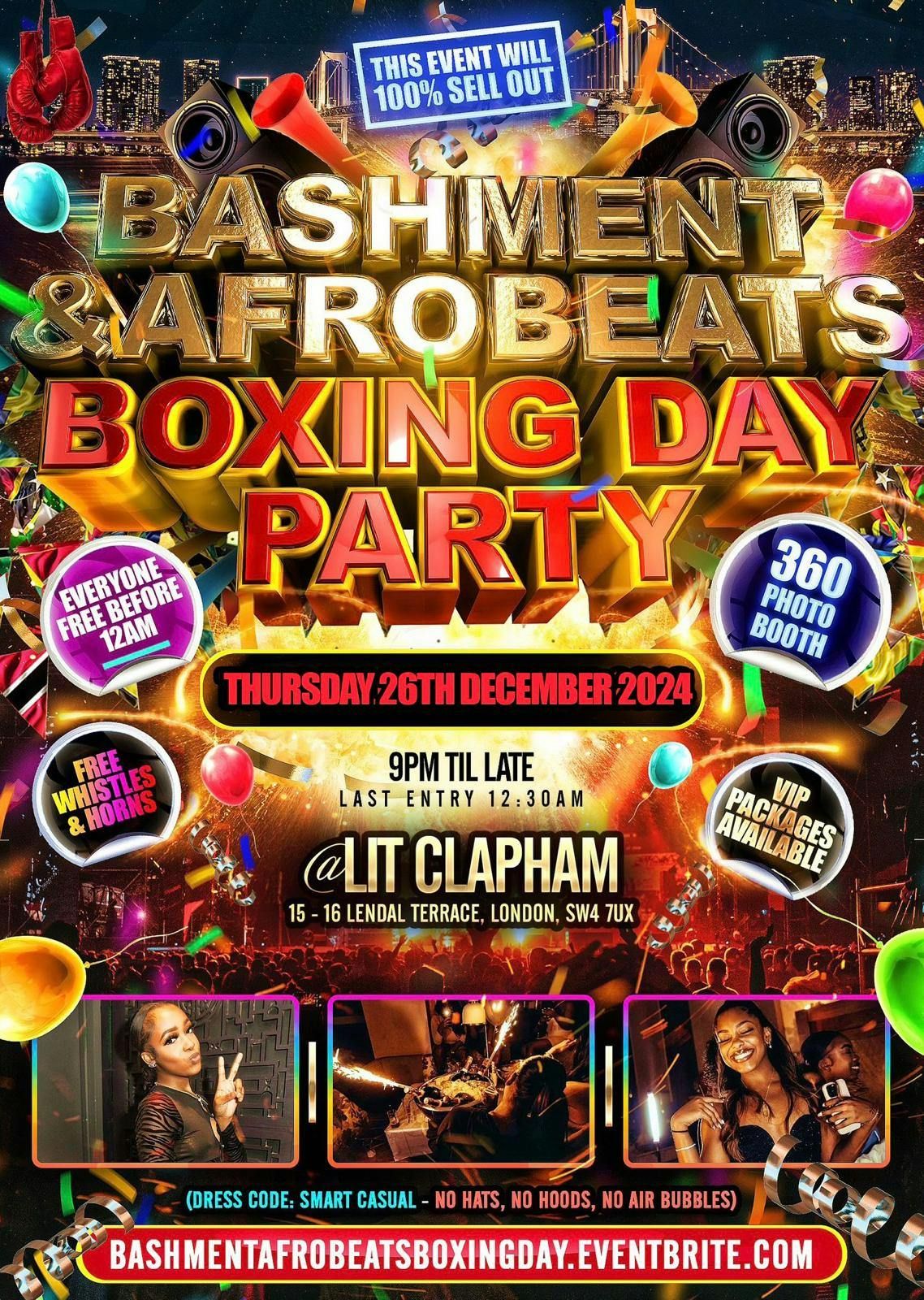 Bashment &amp; Afrobeats South London Boxing Day Party - Everyone Free Before 12AM