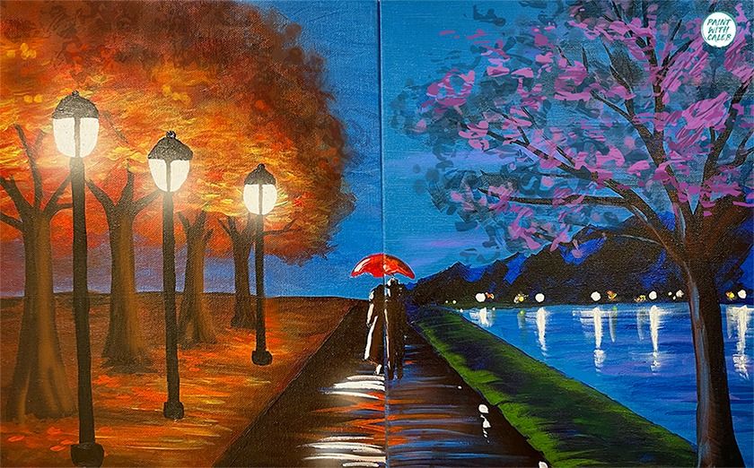 Partner Paint Night - Rainy Path