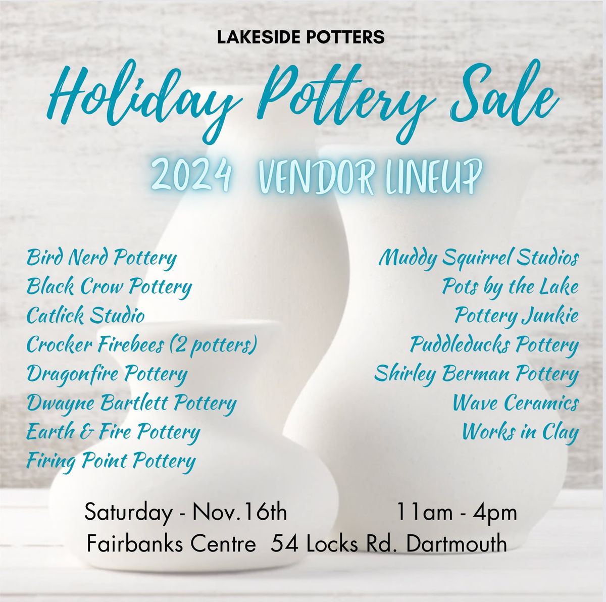 Lakeside Potters Holiday Sale 2024