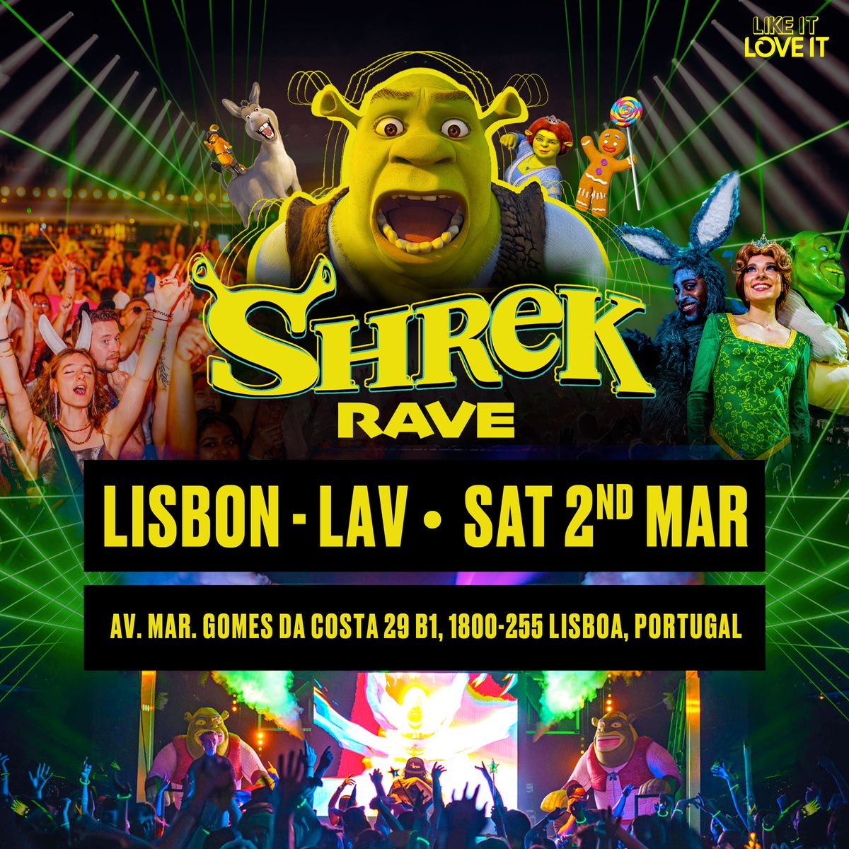 Shrek Rave em Lisboa, LAV Lisboa Ao Vivo, Lisbon, 2 March 2024