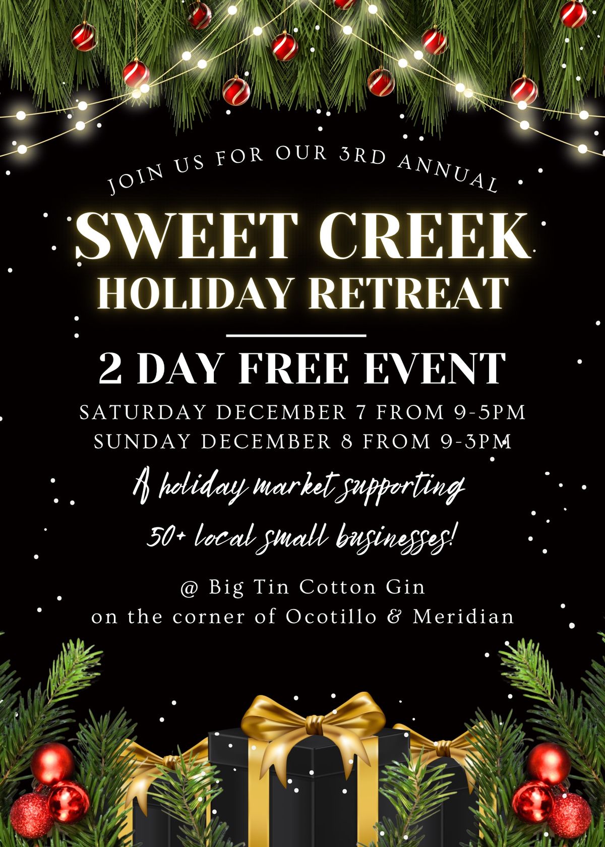 \ud83c\udf84Sweet Creek Boutique\u2019s 3rd Annual Holiday Retreat\ud83c\udf84