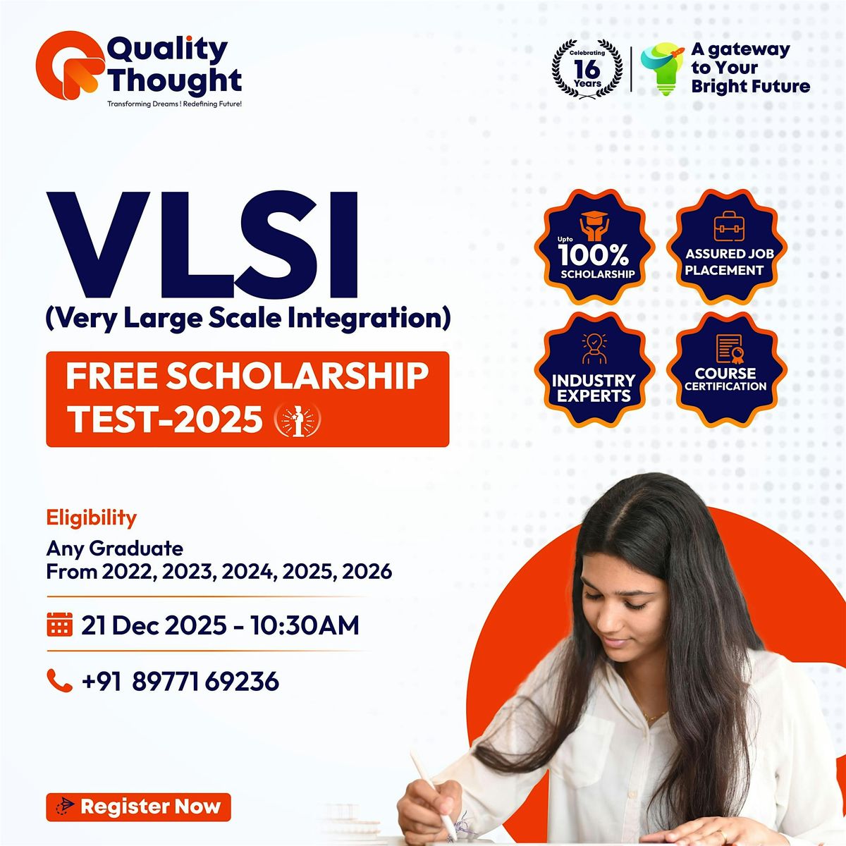 Free Scholarship Test on VLSI Design Verification Engineering on 21Dec2025