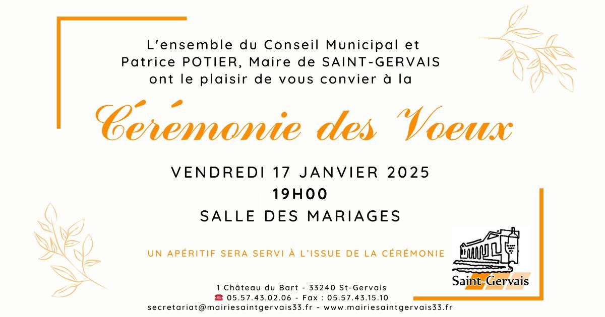 Mairie de St Gervais Voeux 2025