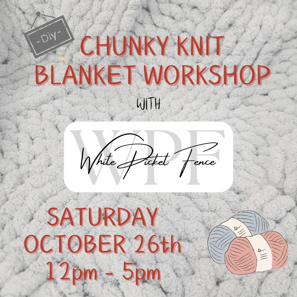 Chunky Knit Blanket Workshop ~ 10\/26\/2024