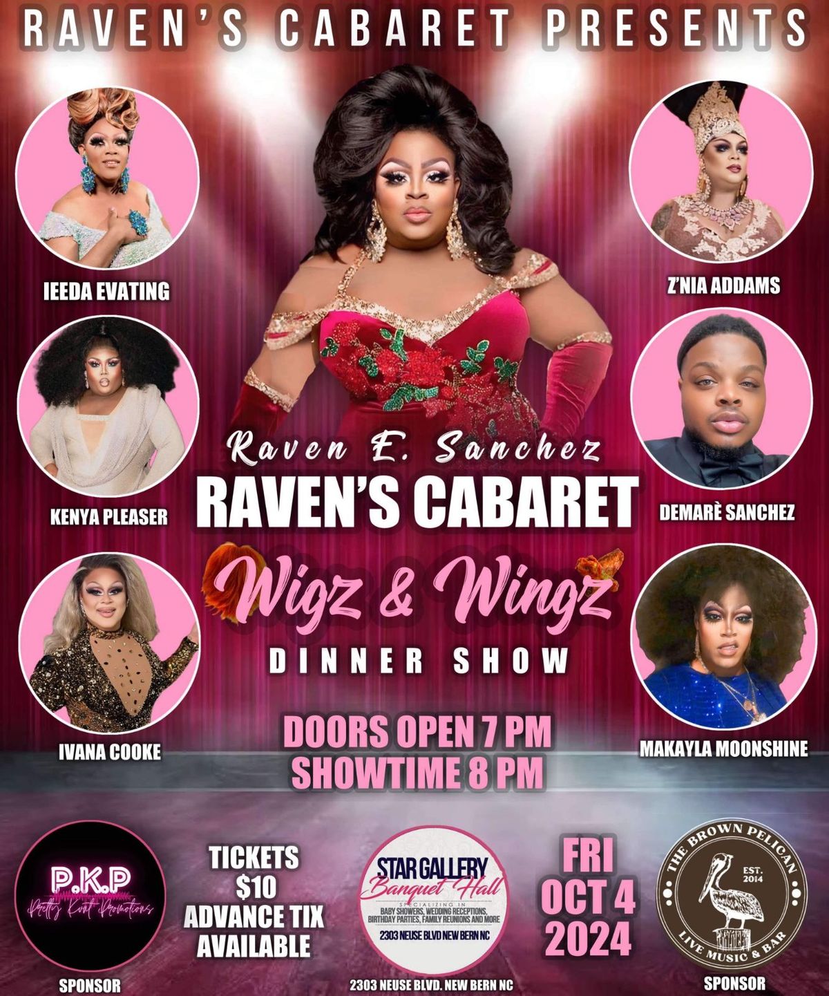 Raven's Cabaret Presents: Wigz & Wingz Dinner at The Star Gallery!