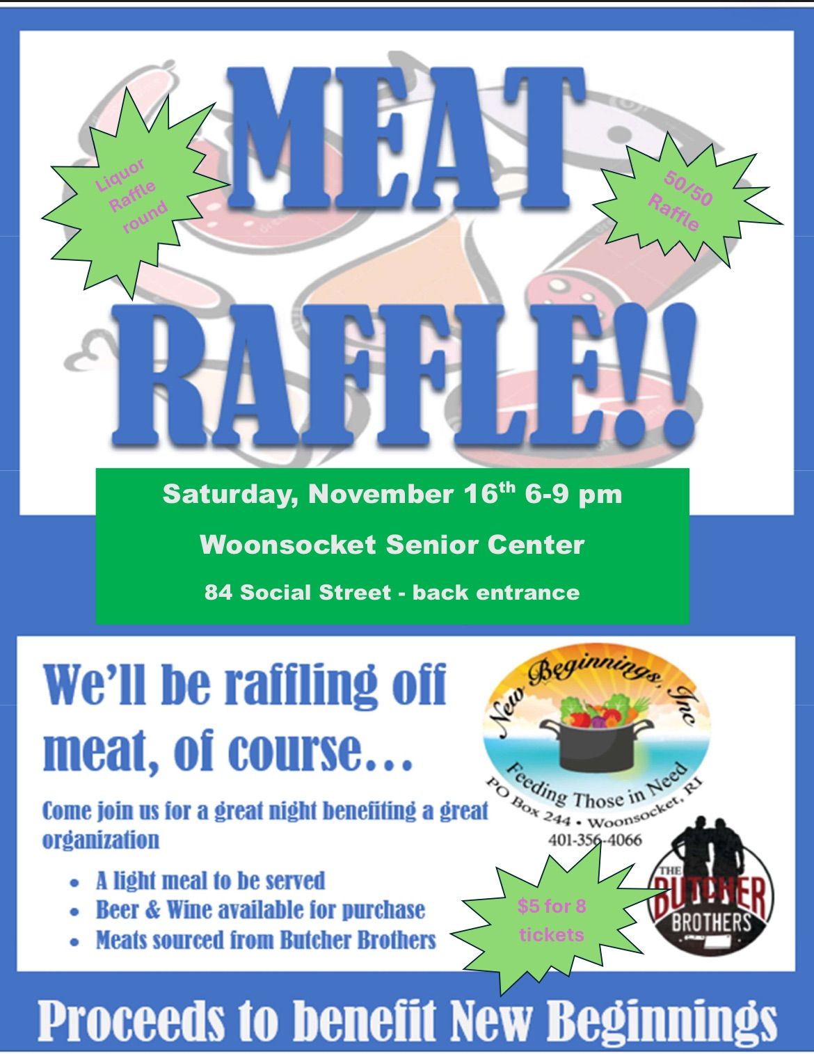 New Beginnings - Meat Raffle