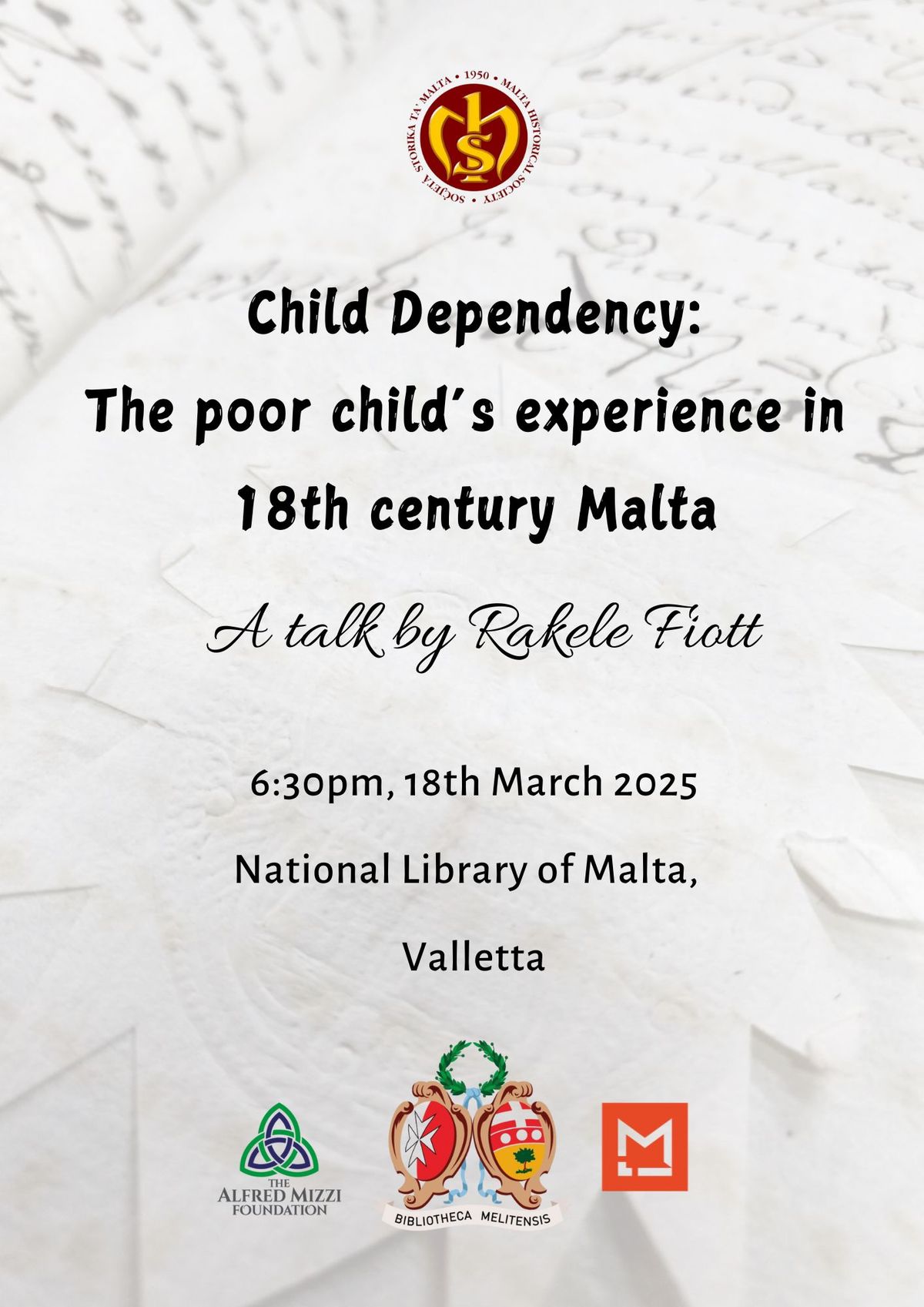 Child Dependency: The poor child\u2019s experience in eighteenth-century Malta \n