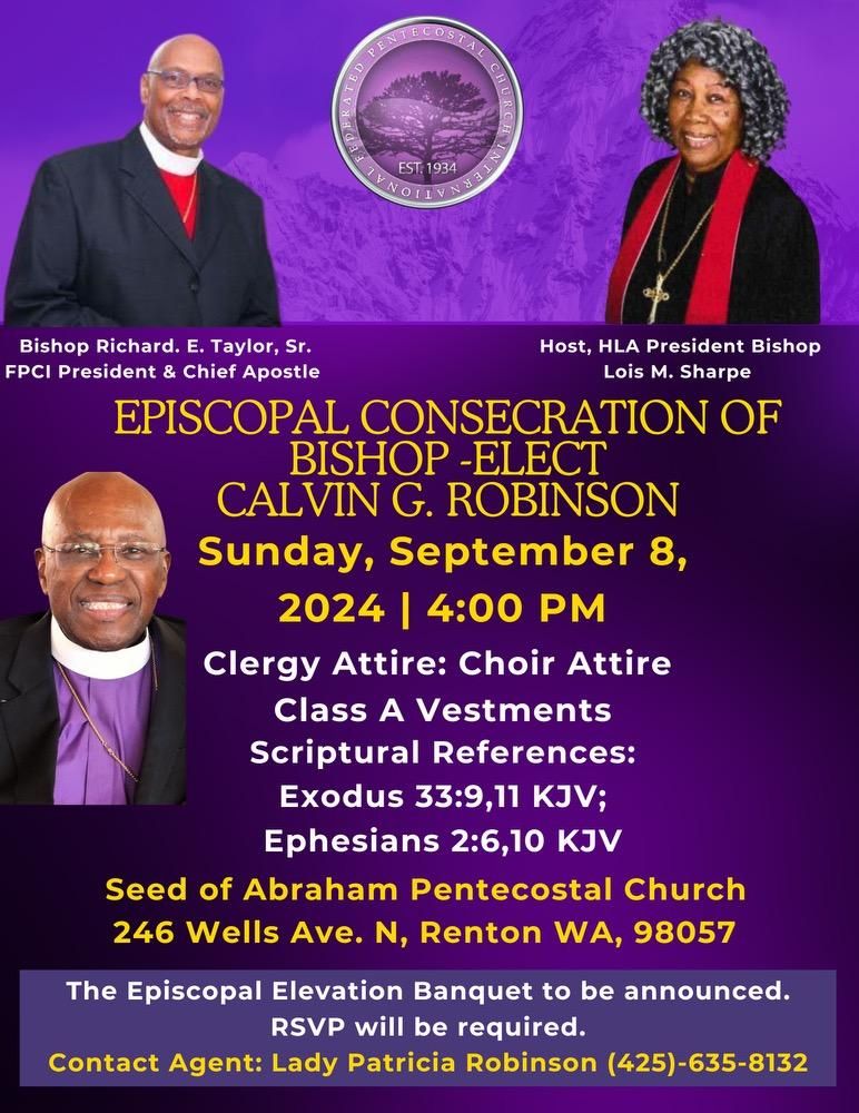 Consecration of Bishop-Elect Calvin G. Robinson