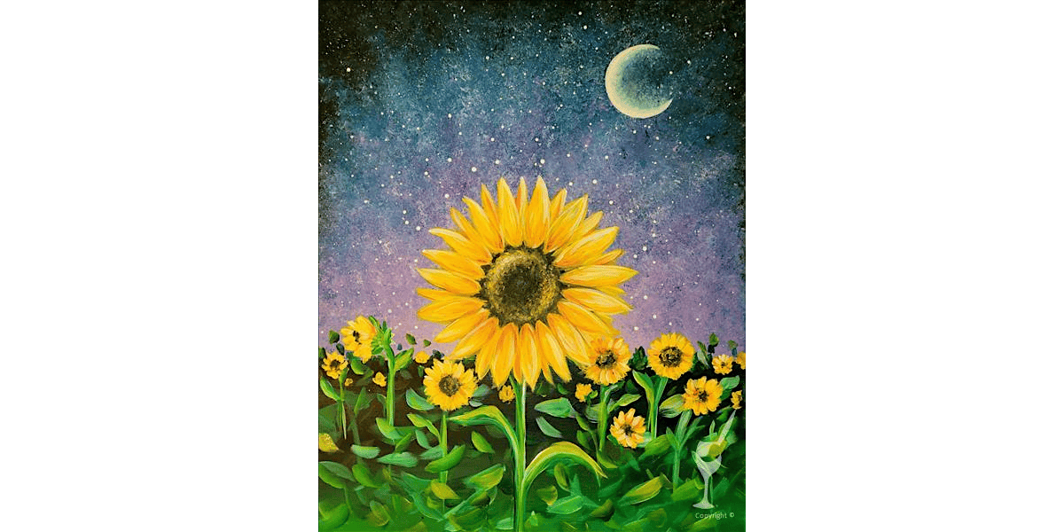 Galactic Sunflower Power - Paint and Sip in San Antonio | Classpop!\u2122