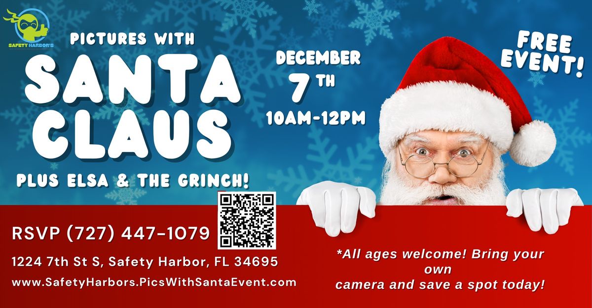 Pictures With Santa Claus, Elsa & The Grinch!