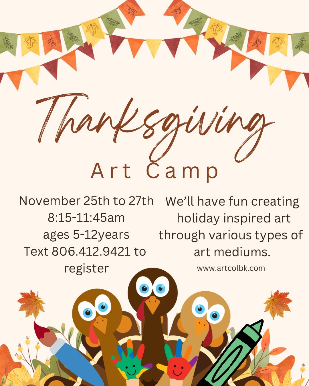 Thanksgiving Art Camp 