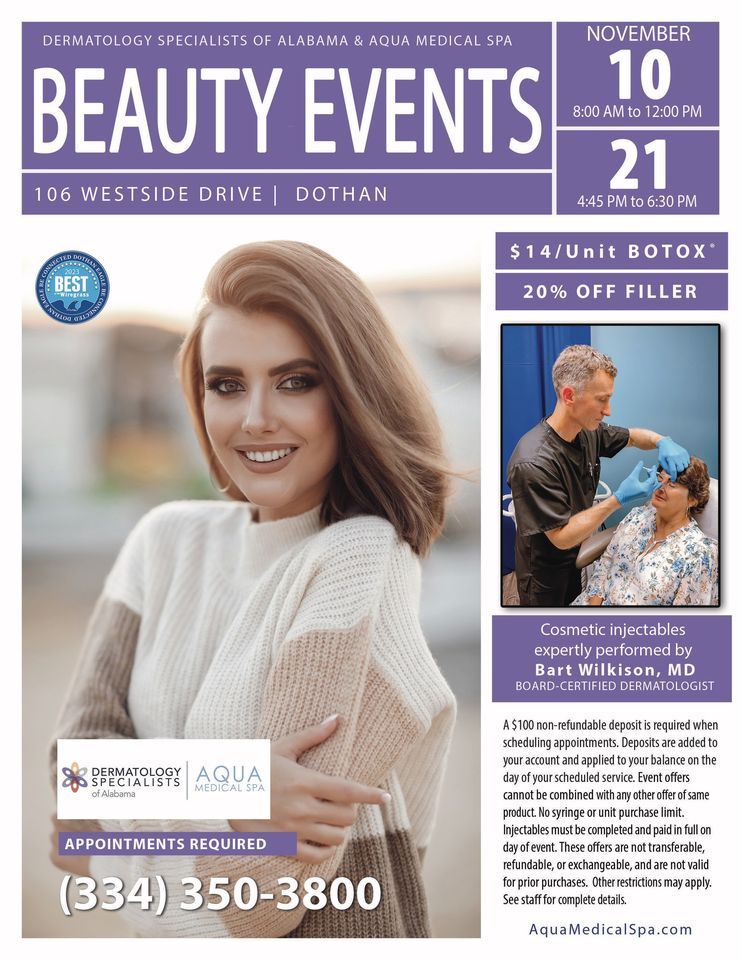 Morning of Beauty— Dothan, Aqua Medical Spa (Dothan), 10 November 2023
