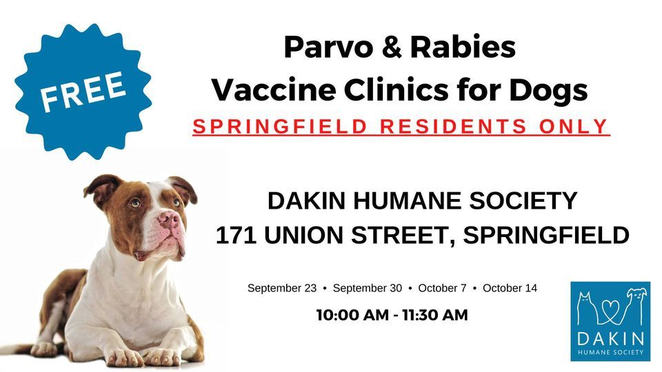 FREE Parvo & Rabies Vaccine Clinic for Dogs - Springfield Residents ONLY