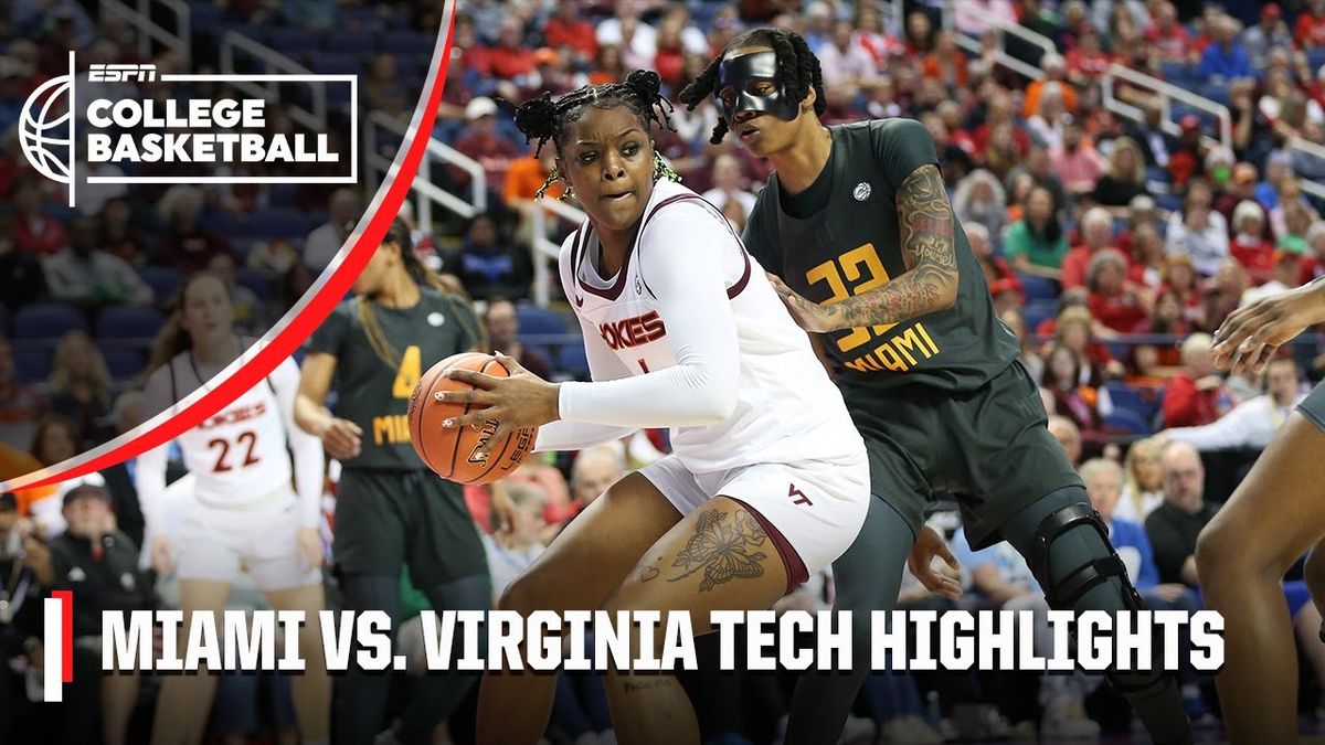 Virginia Tech Hokies at Miami Hurricanes Womens Basketball