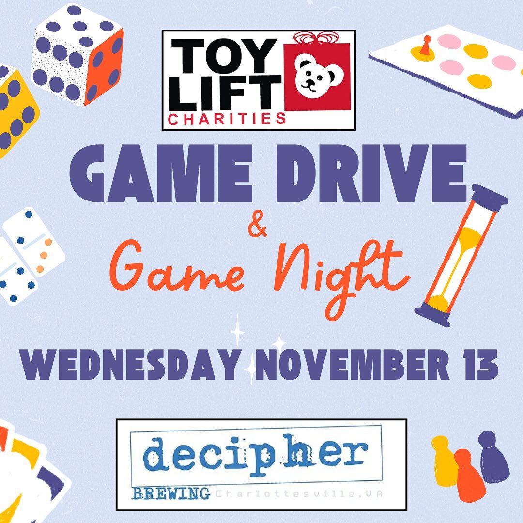 Toy Lift Charities Game Drive & Game Night