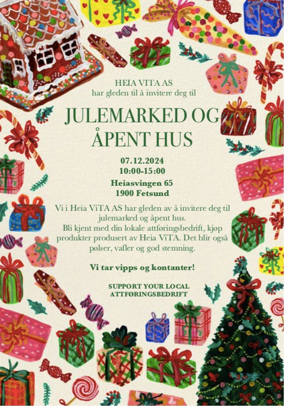 Julemarked og \u00e5pent hus hos Heia ViTA\ud83c\udf84