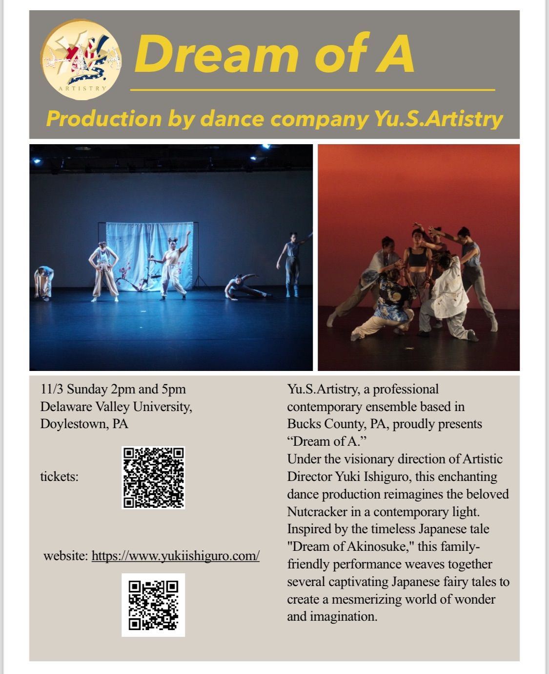 Contemporary Dance production \u201cDream of A\u201d