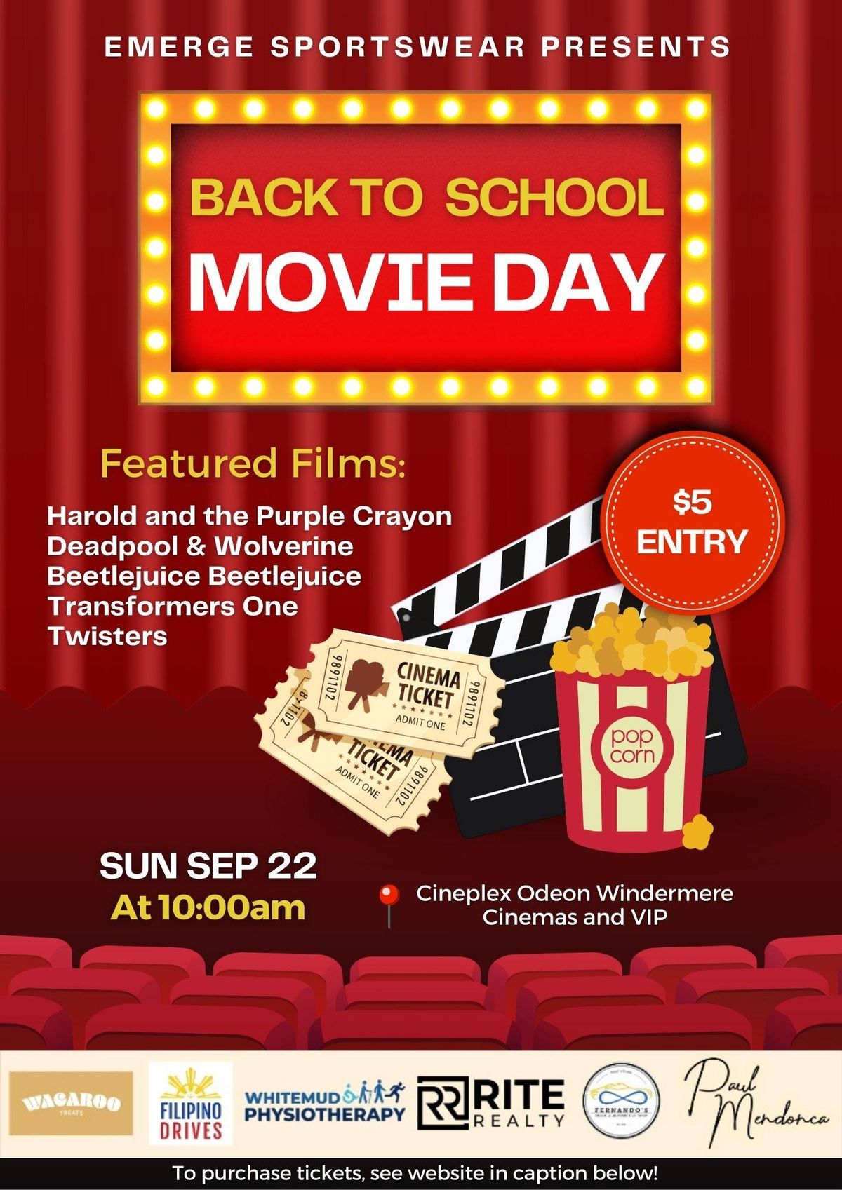 Back to School Movie Event