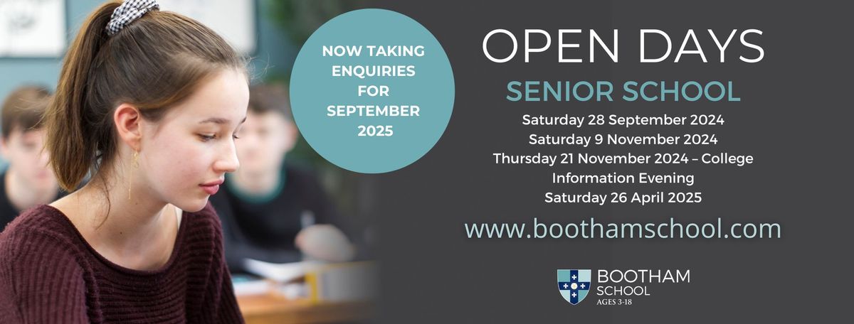 Bootham School Senior Open Day