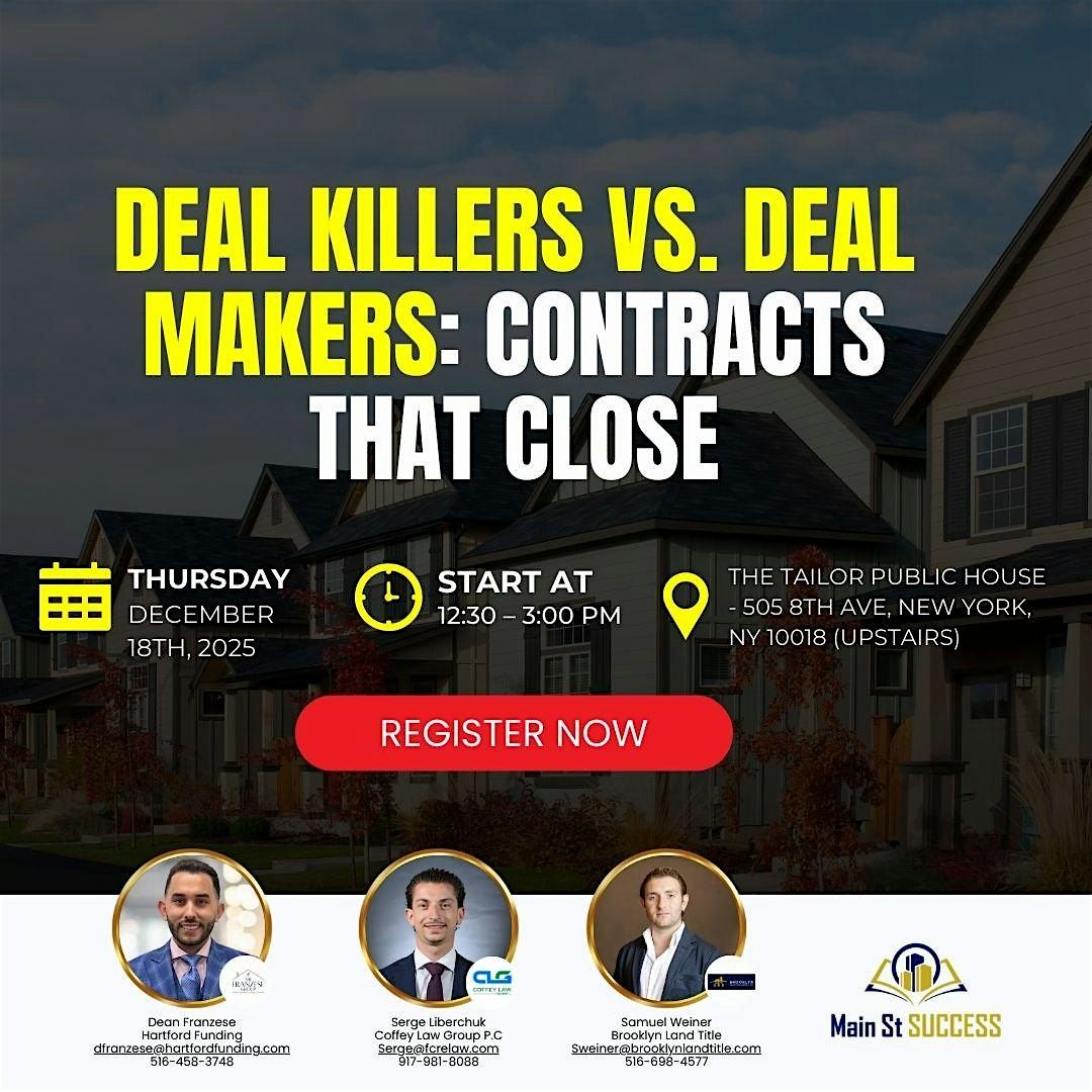 Deal Killers vs. Deal Makers: Contracts that close