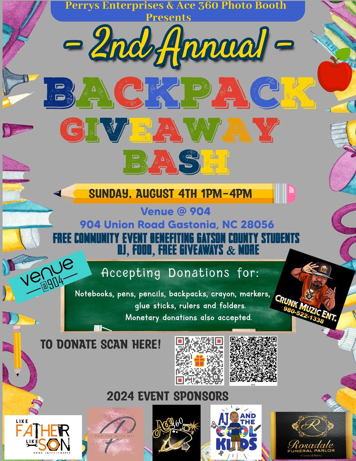 2nd Annual Backpack Giveaway Bash 