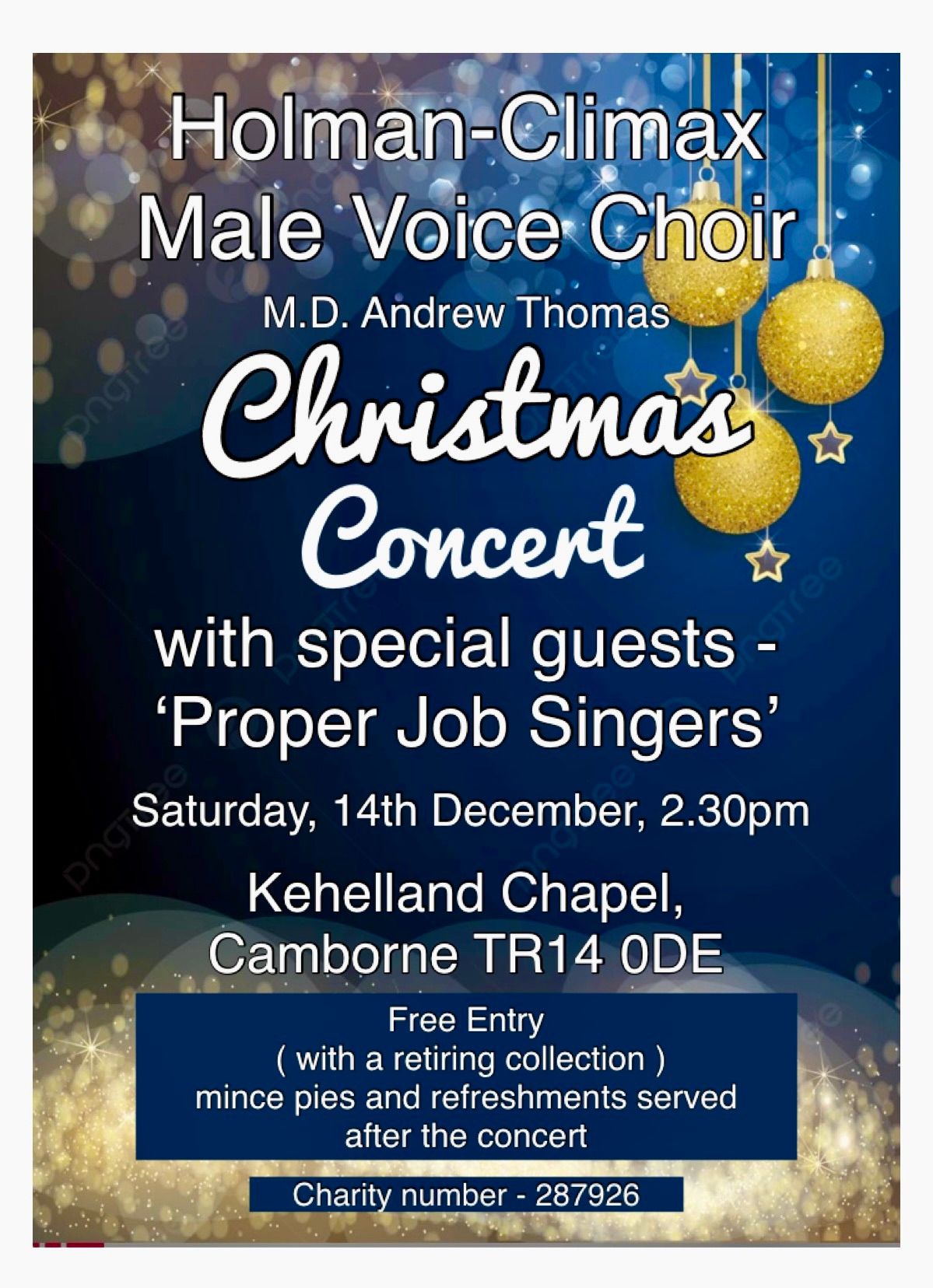 Christmas Concert at Kehelland Chapel