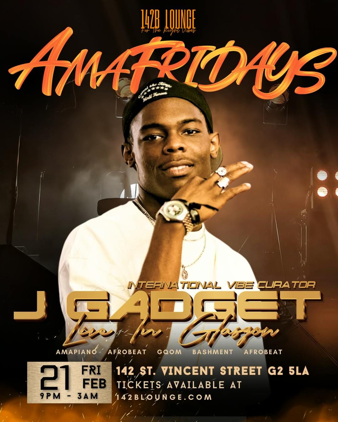 \ud83d\udd25 AMAFRIDAYS - J GADGET: Live in Glasgow! \ud83d\udd25