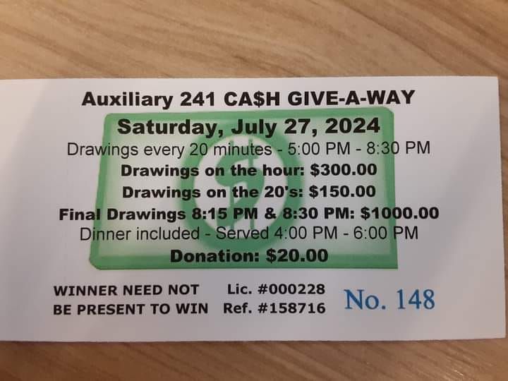 Auxiliary Cash-Giv-Away