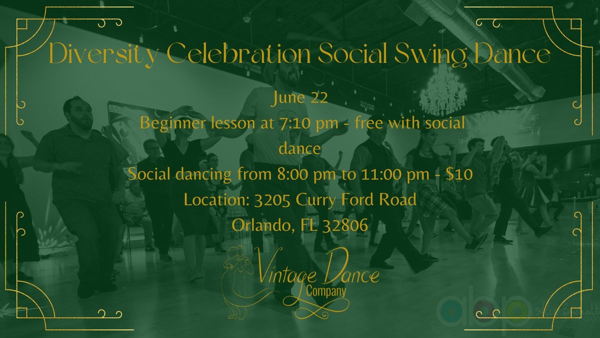 Diversity Celebration Social Swing Dance 