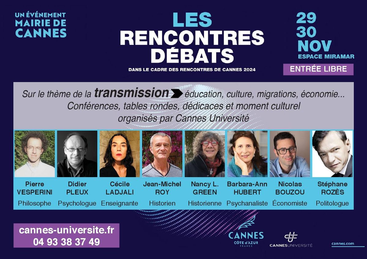 "La transmission" dans le cadre des Rencontres d\u00e9bats 2024