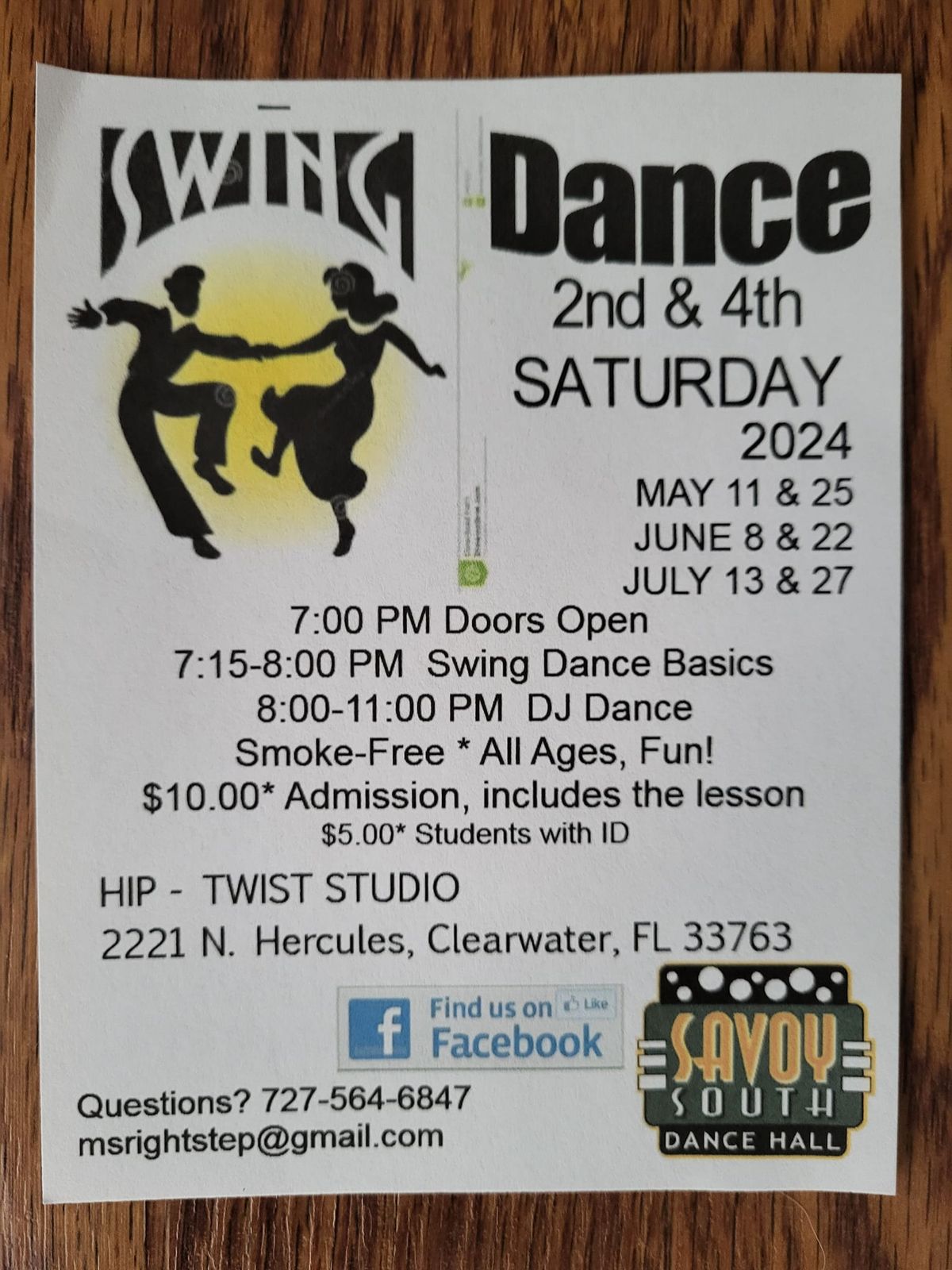 4th Saturday Swing Dance