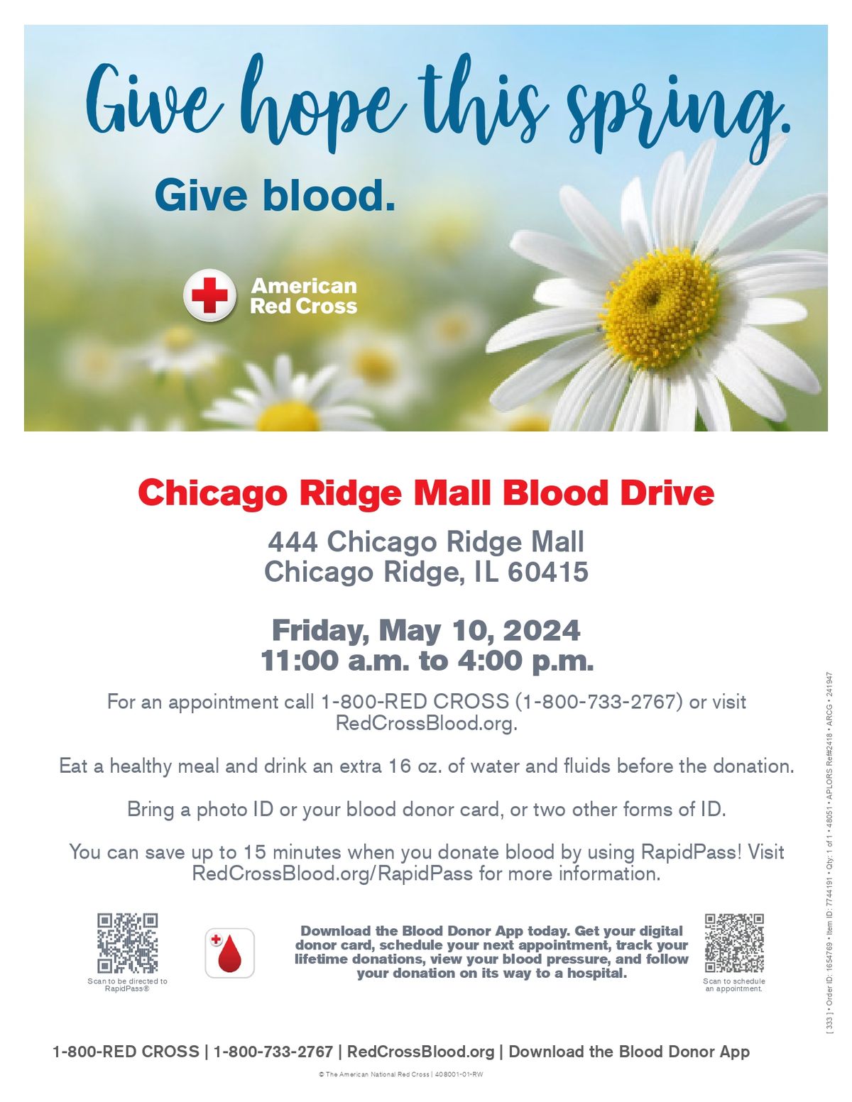 Chicago Ridge Mall Blood Drive