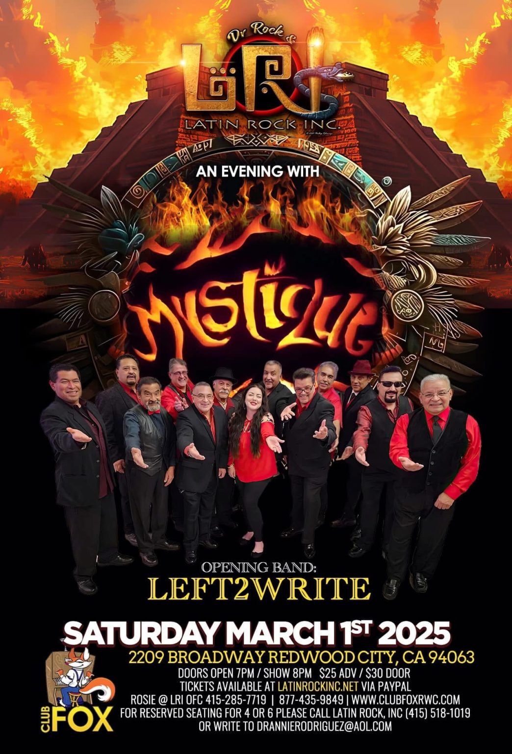  Mystique: Latin Rock show \/\/ Redwood City