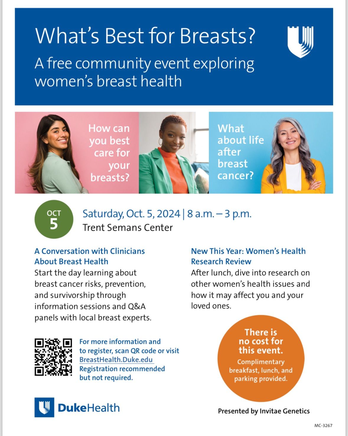 What\u2019s Best for Breasts? - A free community event exploring women\u2019s breast health.