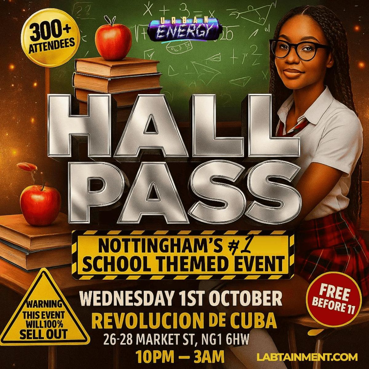 HALL PASS: NOTTINGHAM\u2019S FRESHERS NO1 SCHOOL-THEMED EVENT