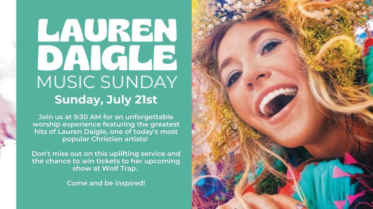 Lauren Daigle Music Sunday