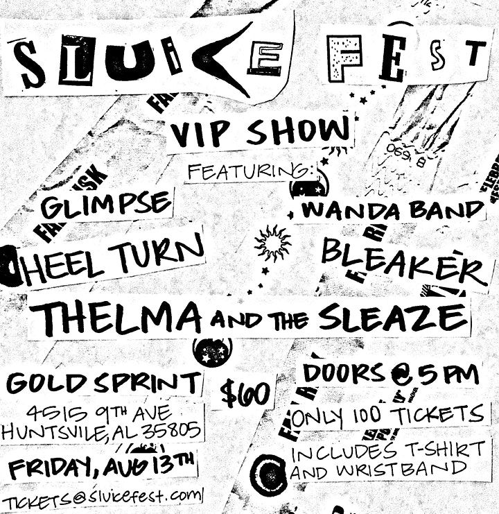 Sluice Fest VIP Show, Gold Sprint, Huntsville, 13 August to 16 August