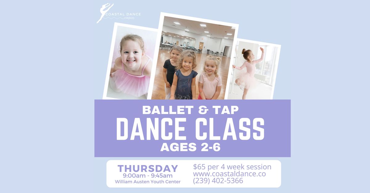 Coastal Dance Co. Presents:  Ballet & Tap Dance Class at the Youth Center