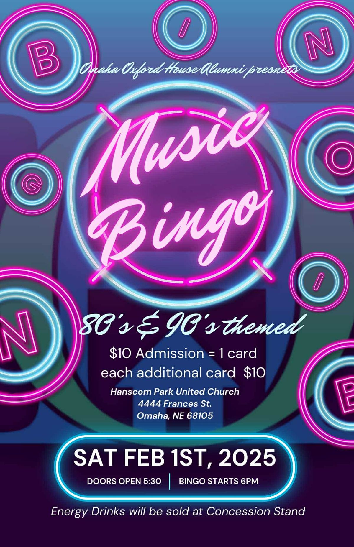 80's & 90's Music Bingo Night 