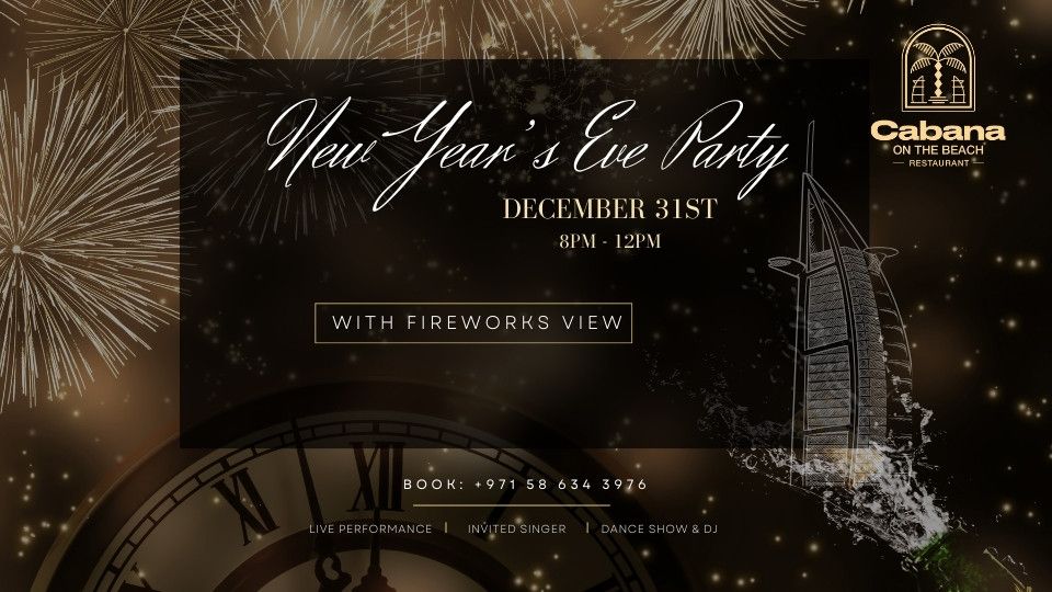 New Year Eve at Cabana on the Beach Restaurant