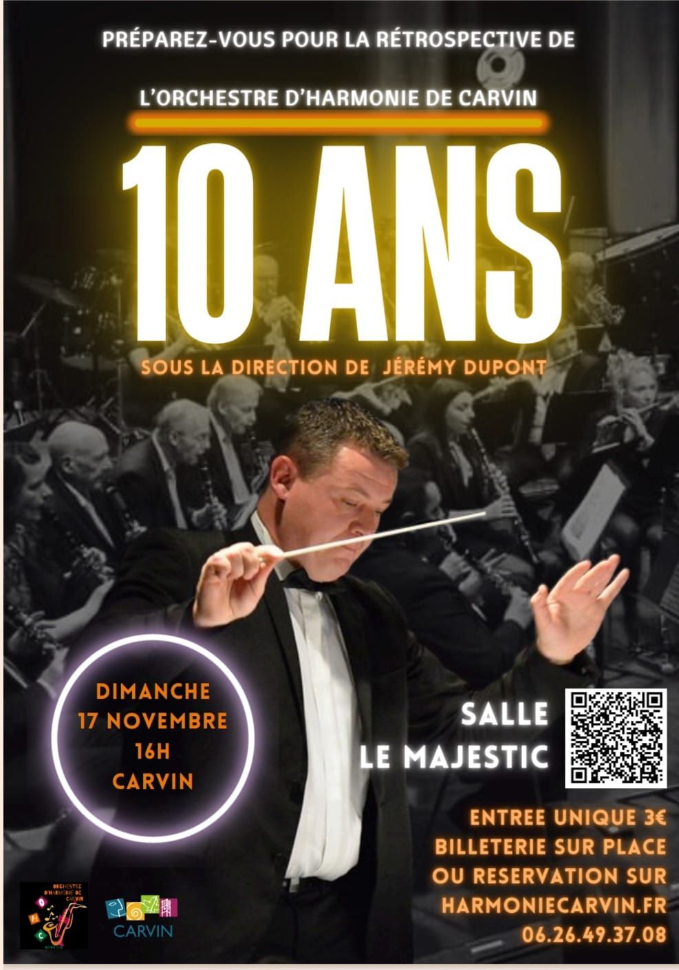 Concert de l'orchestre d'harmonie de Carvin - 10 ans