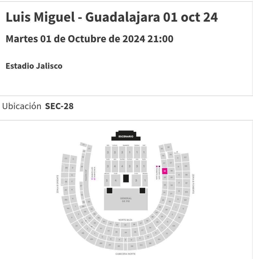 LUIS MIGUEL GUADALAJARA 01 de octubre 