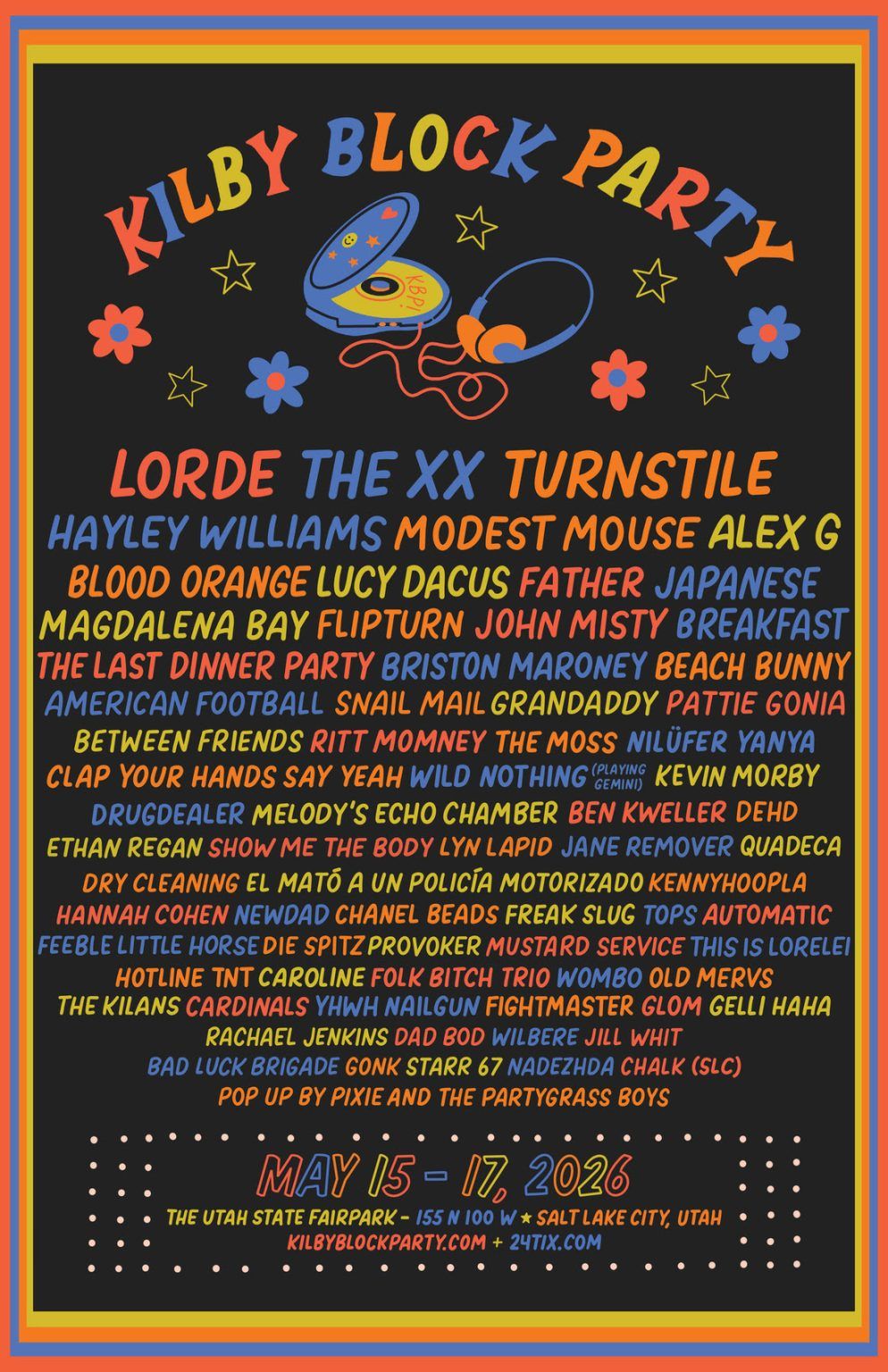 Kilby Block Party: Lorde  The ** & Turnstile - 3 Day Pass
