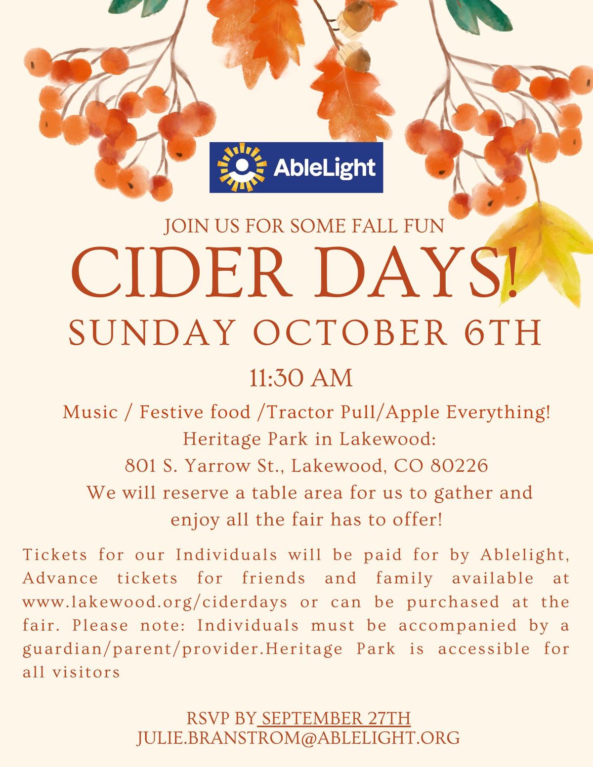 Community Event - Cider Days!