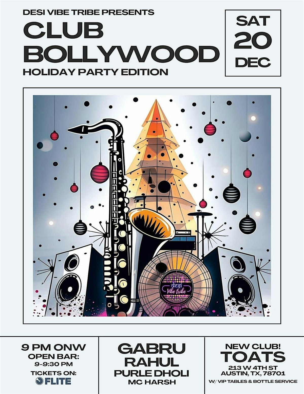 Desi Vibe Tribe presents Club Bollywood - Holiday Party Edition