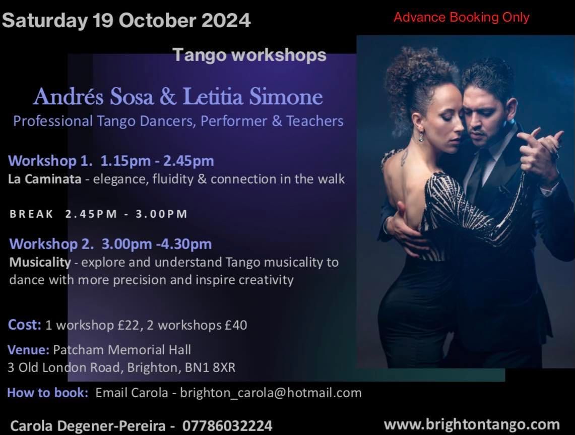 Tango workshops with Andr\u00e9s Sosa & Letitia Simone     