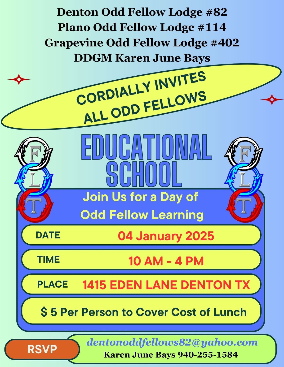 Educational School - Day of Odd Fellow Learning