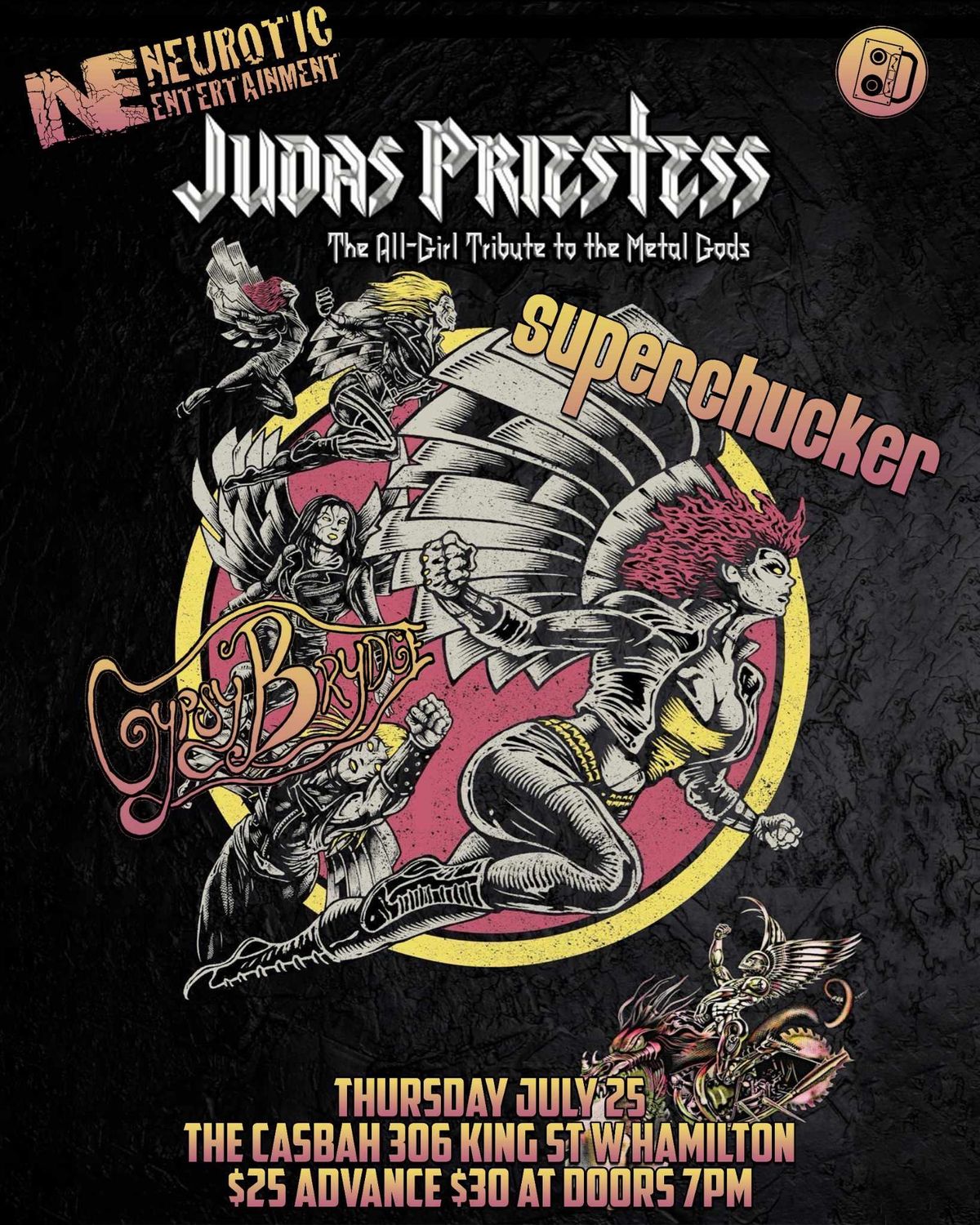 Judas Priestess wsg Superchucker & Gypsy Brydge  