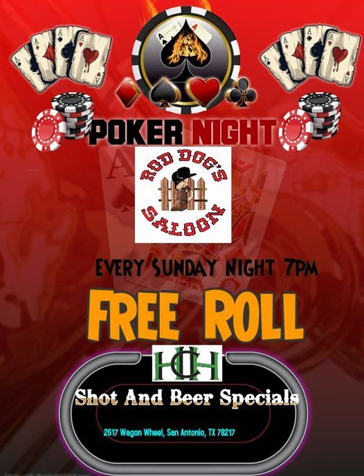 Rod Dog's Free Poker with 125 CASH paid to top 3