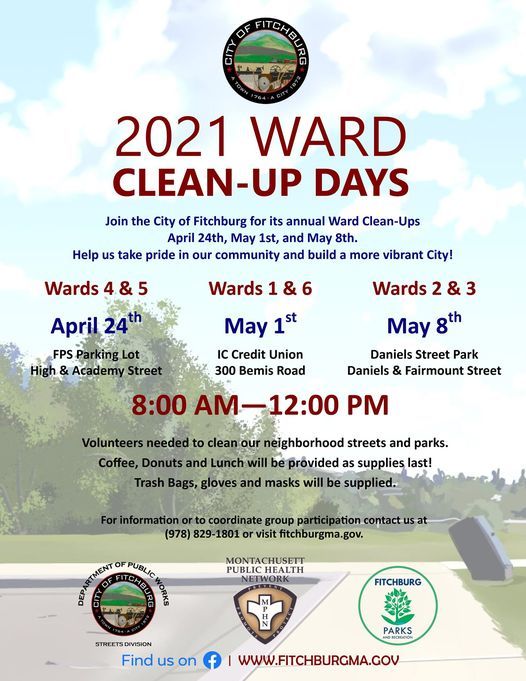 Ward 2 & 3 City Cleanup, Restoration Recovery Center Inc., Fitchburg, 8 ...